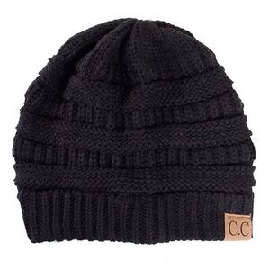 CC Boutique Black Knit Beanie